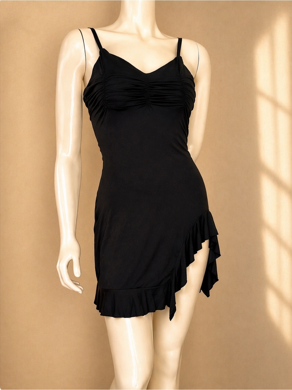 New Gothic Black Mini Dress Size S Bodycon Sleeveless Backless Party Club Y2K